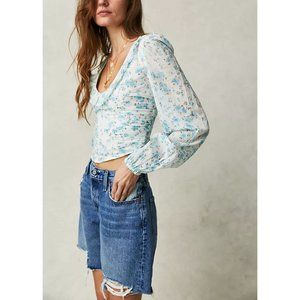 FREE PEOPLE Another Life Printed Top / White Combo